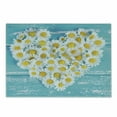 thumbnail image 1 of Yellow and Blue Cutting Board, Heart Shaped Daisy Flowers Romantic Lovers Chamomile Blossoms Print, Decorative Tempered Glass Cutting and Serving Board, Small Size, Sky Blue White, by Ambesonne, 1 of 1