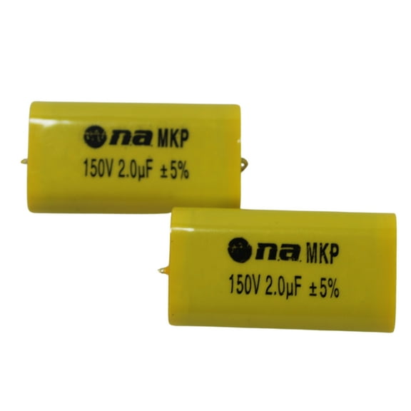 Pair of 2.0 Microfarad Bass Blocker 150 Volt Metalized Film Capacitors