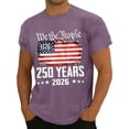 thumbnail image 4 of CIENVNSTG 250th Anniversary USA Shirts for Men Flag T-Shirt 4th of July Shirt 250 Years Birthday Patriotic Tops for Independence Day Gatherings Events and Regular Outfits Purple S, 4 of 4