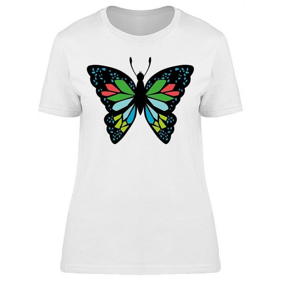 Beautifully Colorful Butterfly T-Shirt Women -Image by Shutterstock, Female 3X-Large