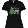 thumbnail image 3 of Inktastic I'm Only a Morning Person on December 25th Women's Plus Size T-Shirt, 3 of 5
