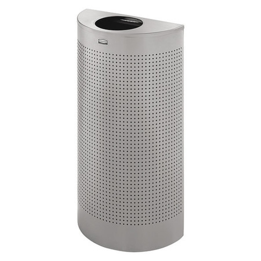 Rubbermaid Commercial Untouchable Round Trash Can - 22 Gallons, Gray, Durable For Indoor/Outdoor Use