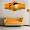 thumbnail image 3 of TISHIRON 5PCS Framed Canvas Wall Art Set,50"x24" Dolphin Jump at Sunrise Canvas Art Decor, 3 of 7