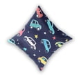 thumbnail image 2 of Colorful Cars Stars Cartoon Throw Pillow Covers Pillowcases 18 x 18 Inch Home Decor 2 Packs for Bedroom Sofa, 2 of 6