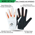 thumbnail image 3 of FINGER TEN Golf Gloves Junior Kids Youth Toddler Boys Girls  Dura Feel White Blue Red Yellow Golf Glove Extra Value 1 Pair Age 4-11 Years Old, 3 of 6