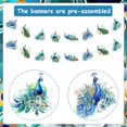 thumbnail image 6 of 2Pcs Peacock Banner, Zoo Birthday Party Decoration Peacock Banner Garland for Boy Girl Animal Theme Birthday Baby Shower Party, 6 of 7