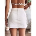 thumbnail image 4 of Jaimenalin Women'S Y2K Denim Cargo Skort - High Waisted Mini Skirt Shorts with Multifunctional Pockets White M, 4 of 8