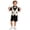 00-Black81, variant on Hienoo Boys Summer Formal Outfits 3-Piece Wedding Party Vest Short Sleeve Shirt Shorts Set