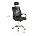 thumbnail image 3 of Mind Reader Swivel Office Chair with Headrest, Height Adjustable, Desk Chair, Office, 24"L x 20"W x 44-50"H, 3 of 3