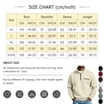 thumbnail image 4 of Daweinan Men's Quarter Zip Pullover Waffle Stand Collar Long Sleeve Pullover Sweatshirt with Zipper Chest Design Casual Loose Fit Athletic Workout Top, 4 of 6