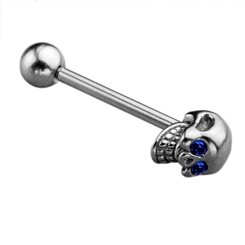 Barbell Tongue Ring with Pill Design Replacement Bead 