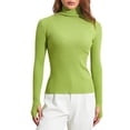 thumbnail image 1 of MesaSe Women Ribbed Knit Tops Long Sleeve Turtleneck Solid Color Slim Fit Sweater, 1 of 6