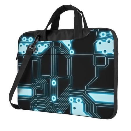 Blue Futuristic Technology Laptop Bag, 14 inch Laptop or Tablet, Business Casual Laptop Bag