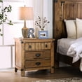 thumbnail image 2 of Furniture of America Sierren Country Wood 3-Drawer Nightstand with USB Outlet by, 2 of 5