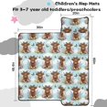 thumbnail image 5 of Highland Cow and Butterfly Print Teens Toddler Nap Mat with Pillow, Sleeping Mat Bag for Preschool Daycare 60"x20", 5 of 6