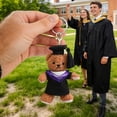 thumbnail image 6 of Purple Cotton Graduation Teddy Bear With Cap And Gown Stuffed Doll Backpack Pendant For Graduate, 6 of 7