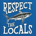 thumbnail image 6 of Wild Bobby Respect The Locals Save Our Oceans Shark Animal Lover Women Standard V-Neck Tee, Royal, Small, 6 of 6