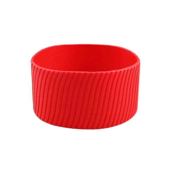 KTFgvq Reusable Silicone Mug Case Heat Resistant Protective Sleeve for Beverage Glasses, Multicolor