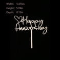 thumbnail image 2 of Espejo Tisbonsy Happy Anniversary de madera, 3 mm, para decoración de tartas, 2 of 5