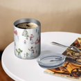 thumbnail image 3 of 12oz Coffee Tumblers White Christmas Snowman Pattern Stainless Steel Vacuum Insulated Travel Tumbler Coffee Cups Mug with Lid and Straw with Cleaning Brush for Cold & Hot Drinks, 3 of 5