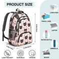 thumbnail image 5 of Black Cat and Dot Pink Pattern Cute School Backpack Bag with Padded Back and Adjustable Shoulder Straps 16.9 X 12.6 X 5.9 Inches, 5 of 5