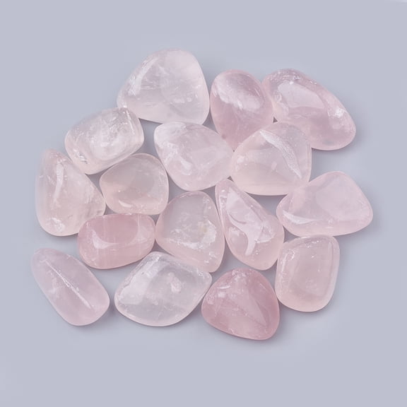 Natural Madagascar Rose Quartz Beads Tumbled Stone Healing Stones for 7 Chakras Balancing Therapy Meditation Reiki No Hole/Undrilled 30~47x19~30x12~23mm