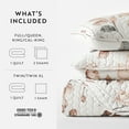 thumbnail image 7 of Noble Linens 3-Piece Natural Russet Floral Pattern Quilt Set, Queen, 7 of 7