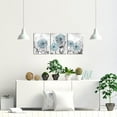 thumbnail image 5 of Blue Dandelion Wall Art Set 3 Pieces Grey Abstract Flower Canvas Artwork 12"x16" for Each, 5 of 6