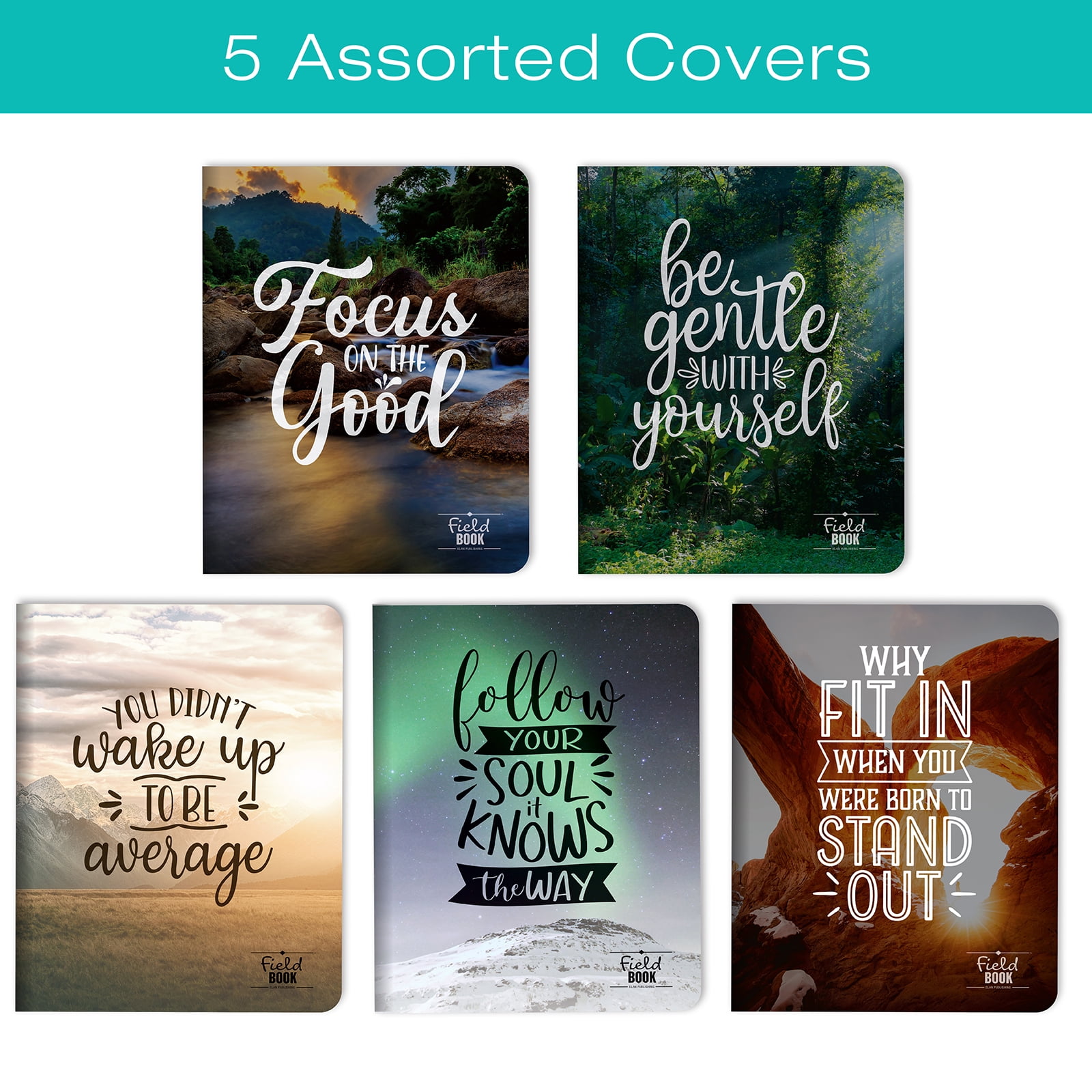 8 x 10 Field Book Set - Line Text / Combo Photo Inspiration Covers