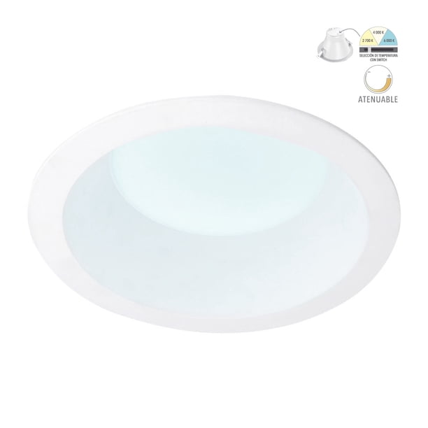 Lámpara Empotrado Techo Blanco 10w Tecnolite Tunnable 10dydled010vscct
