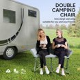 thumbnail image 4 of Outsunny Double Camping Chair, Oversized Folding Camp Chair w/ Side Pocket, 4 of 10