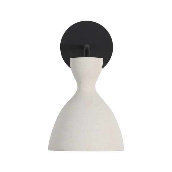 Golden Lighting Aethera Integrated LED Wall Sconce in White Sandstone Cement