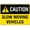 Warning Sign 2, variant on Caution Slow Moving Vehicles Aluminum Sign 12 x 8 Inches - UV Protected, Waterproof, Weatherproof, Fade Resistant, 4 Pre-Drilled Holes, Road Use
