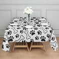 thumbnail image 3 of Pet Paw Print and Bone Square Tablecloth,Waterproof Square Table Cover,Wipeable Spillproof Washable Table Cover for Home Kitchen Party Decor 42"X42"(107x107cm), 3 of 6