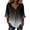 Black, variant on Womens 3/4 Sleeve Lenth Linen Tops V Neck Gradient Tunic Shirt Casual Loose Fit Button Up Blouse White XXL