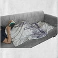 thumbnail image 6 of New York Soft Flannel Fleece Throw Blanket, Sketchy Simple View of NYC of Liberty Freedom Ellis Island Print, Cozy Plush for Indoor and Outdoor Use, 50" x 60", Purple White, by Ambesonne, 6 of 6