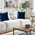 thumbnail image 5 of Purebryt Velvet Throw Pillow Cover (18"x18), 2 Pack, Navy Blue, 5 of 5