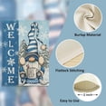 thumbnail image 3 of Welcome Winter Gnome Decorative Garden Flag, Snowflakes Pine Trees Get Cozy Yard Outside Decorations, Blue Christmas Holiday Seasonal Burlap Outdoor Small Home Decor Double Sided 12.5x18, 3 of 6