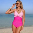 thumbnail image 5 of QURATI Swimwear Women Swimsuit Bathing Suit Full Coverage Slimming Swimwear Hot Pink XXL, 5 of 7