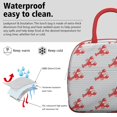 thumbnail image 3 of Lunch Bag Lunch Box for Women Reusable Insulated Lunch Bags,Water-Resistant Red Lobster on Grey Stripes Cooler Lunch Tote Bag, Large Capacity for Work Travel Picnic, 3 of 6