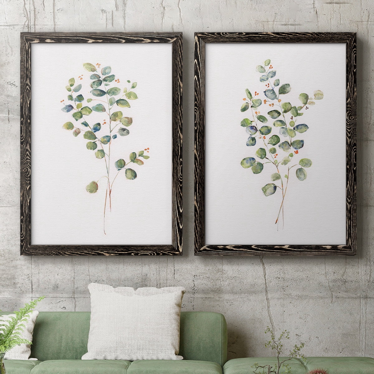 Eucalyptus I - Premium Framed Canvas 2 Piece Set - Ready to Hang