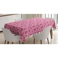 thumbnail image 1 of Roses Tablecloth, Feminine Monochrome Illustration with Flower Petals in Various Sizes, Rectangle Satin Table Cover Accent for Dining Room and Kitchen, 60" X 84", Pink Raspberry, by Ambesonne, 1 of 2