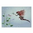 thumbnail image 1 of Butterfly Cutting Board, Butterfly Winged Flower Built in Silhouette of and Dandelion with Tall Stem, Decorative Tempered Glass Cutting and Serving Board, Small Size, Multicolor, by Ambesonne, 1 of 1