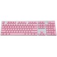 thumbnail image 1 of 104Pcs/Set Double Shot Keycaps Universel Ergonomique Rétro-Éclairé Keycaps DIY pour Clavier Mécanique (Seulement Keycap) Rose, 1 of 7
