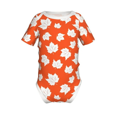 

Gaeub Bright Autumn Leaves Charm Print Infant Climbing Onesie Toddler Outfit Newborn Baby Bodysuit Baby Boy Girl Clothes -12 Months