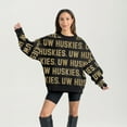 thumbnail image 4 of Women's Gameday Couture  Black Washington Huskies Hype Era Sweatshirt, 4 of 5