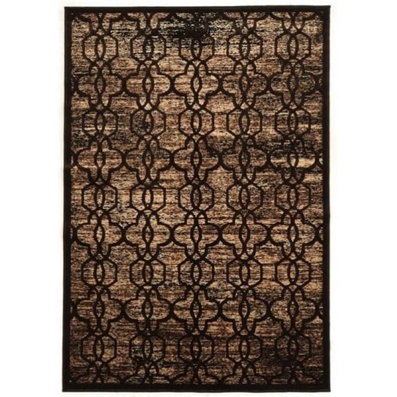 Hawthorne Collection 5' x 7'6" Rug in Brown and Beige