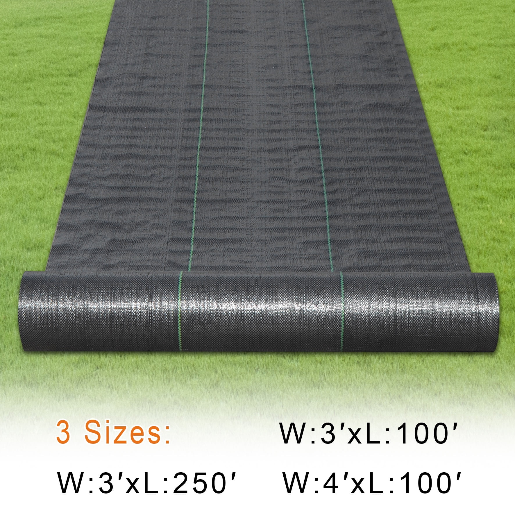 Strong Camel Garden Weed Barrier Landscape Fabric Durable Heavy-Duty Weed Block Gardening Mat (4'x100')