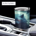 thumbnail image 5 of GZHJMY Wolf Tumbler Stainless Steel Double Wall Vacuum Reusable Insulated Mug with Straw and Built-in Coaste for Cold and Hot Beverages, 20oz, 5 of 7