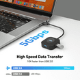 thumbnail image 4 of BENFEI USB C Hub, 4 Ports USB 3.0 Hub with 5Gbps Data Transfer, USB C Splitter for Type C MacBook, Mac Pro, iMac, Surface, XPS, Flash Drive, Mobile HDD, 4 of 7